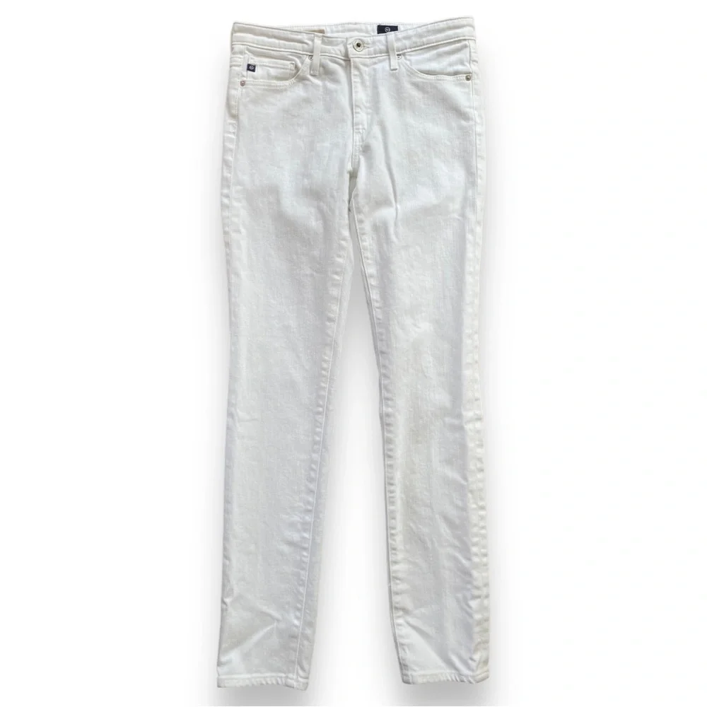 AG Adriano Goldschmied White The Prima Mid-Rise Cigarette Jeans Size 26 - Picture 3 of 16